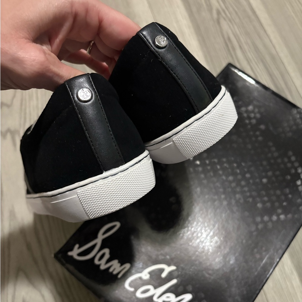 Sam Edelman Black and White Studded Sneakers - Picture 4 of 7